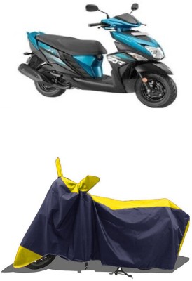 SUGASHRI Waterproof Two Wheeler Cover for Yamaha(Cygnus Ray ZR BS6, Yellow, Blue)