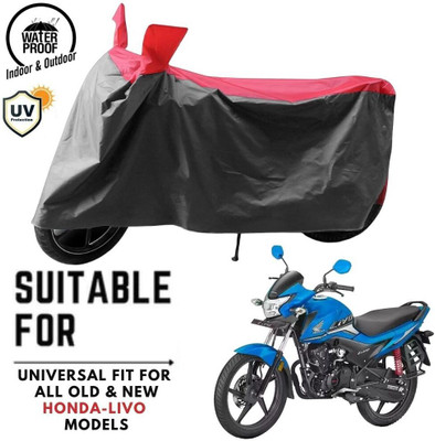ZAQE Waterproof Two Wheeler Cover for Honda(Livo, Grey, Red)
