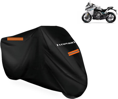 Horseyaart Waterproof Two Wheeler Cover for CFMoto(650GT BS6, Black)