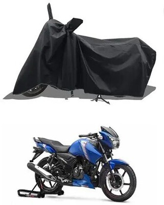 Tritika Waterproof Two Wheeler Cover for TVS(Apache RTR 160, Black)