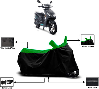 Amexride Two Wheeler Cover for Hero Electric(Motocorp Electric Atria, Green)