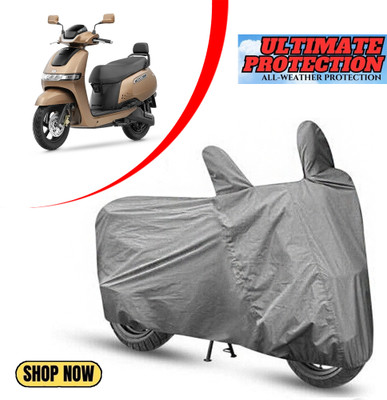 PAGORA Waterproof Two Wheeler Cover for TVS(iQube, Grey)