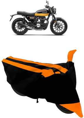 ABORDABLE Two Wheeler Cover for Honda(CB350RS, Black, Orange)