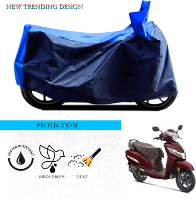 ANTHUB Waterproof Two Wheeler Cover for Honda(Activa 125, Black, Blue)