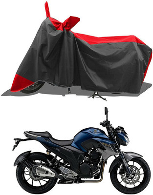 AG AutoHub Waterproof Two Wheeler Cover for Yamaha(FZ S V3.0 FI, Black, Red)