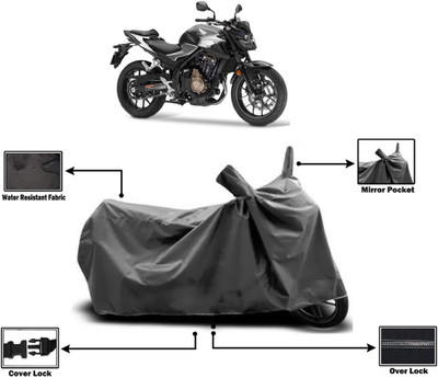 Amexride Two Wheeler Cover for Honda(CB500F, Grey)