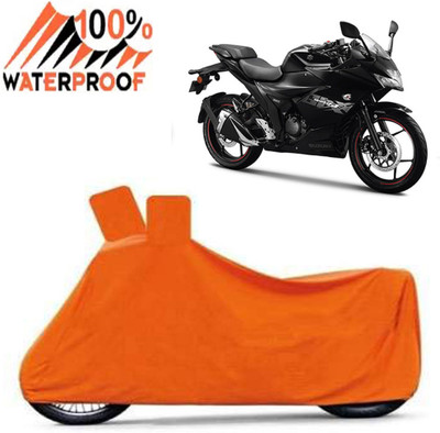 Autoinnovation Waterproof Two Wheeler Cover for Suzuki(Gixxer, Orange)