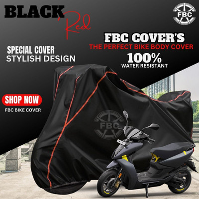 FBC Waterproof Two Wheeler Cover for Ather(450 X, Black, Red)