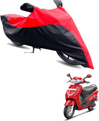 Motodreka Two Wheeler Cover for Hero(Duet VX 110CC, Red, Black)