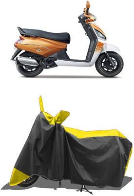 SUGASHRI Waterproof Two Wheeler Cover for Mahindra(Gusto Electric, Yellow, Black)
