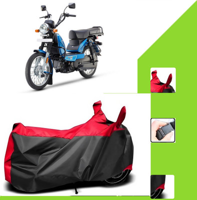WMIZEXA Two Wheeler Cover for TVS(XL 100 Comfort, Black, Red)