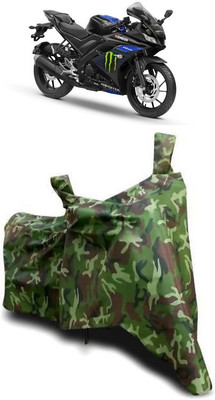 ATBROTHERS Waterproof Two Wheeler Cover for Yamaha(YZF R15 V3 Moto GP Edition BS6, Multicolor, Green)