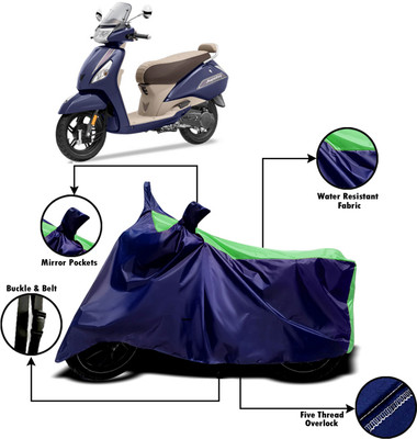 AUCTIMO Two Wheeler Cover for TVS(Jupiter classic, Multicolor)
