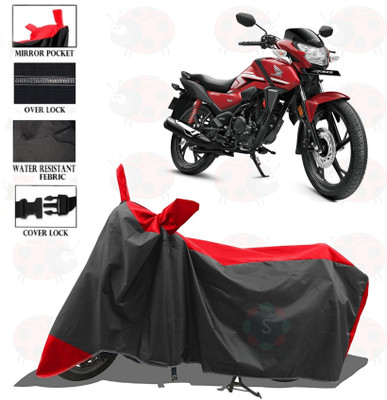 sowelar Waterproof Two Wheeler Cover for Honda(SP 125, Red, Black)
