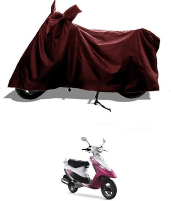 DeepShakshi AUTOMOTIVE Two Wheeler Cover for TVS(Scooty Pep+, Maroon)