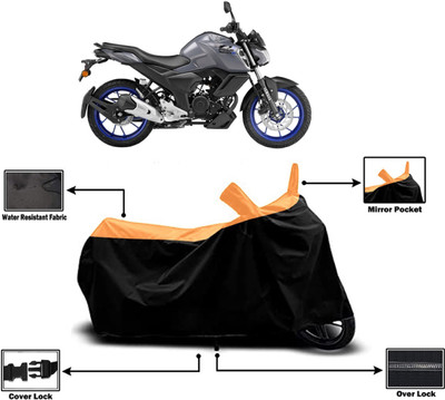 Amexride Two Wheeler Cover for Yamaha(FZ S FI New, Orange)