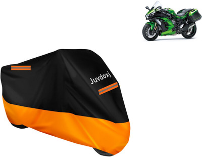 Juvdoxj Waterproof Two Wheeler Cover for Kawasaki(Ninja H2 SX BS6, Orange)