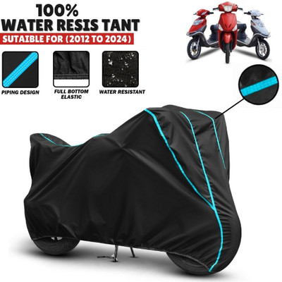 Mwiss Waterproof Two Wheeler Cover for Hero(Electric Cruz, Black, Blue)