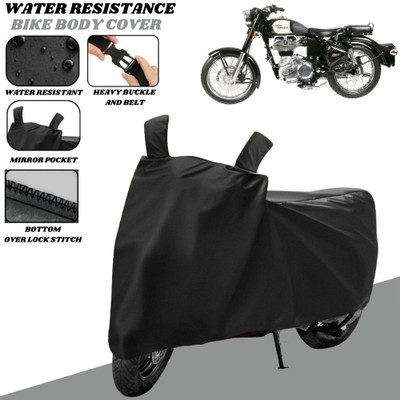 SRP PRODUCT Waterproof Two Wheeler Cover for Royal Enfield(Bullet 350, Black)