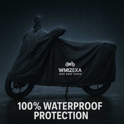 WMIZEXA Waterproof Two Wheeler Cover for Universal For Bike(Mojo, Black)