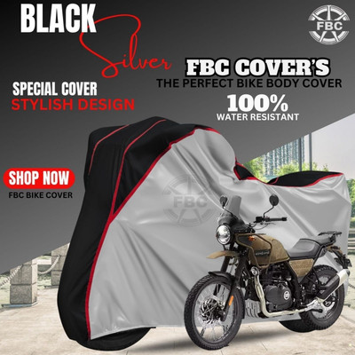 FBC Waterproof Two Wheeler Cover for Royal Enfield(Himalayan, Silver, Multicolor)