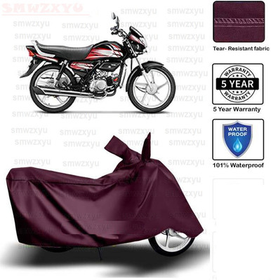SK AUTO Waterproof Two Wheeler Cover for Hero(HF Deluxe, Maroon)