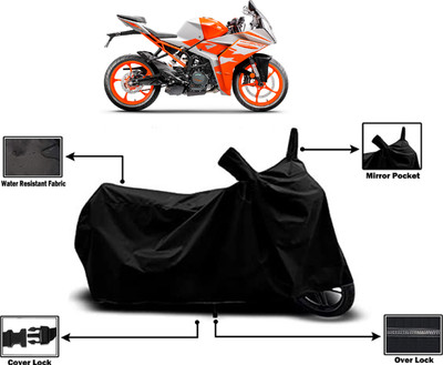 Amexride Two Wheeler Cover for KTM(RC 200 BS6, Black)