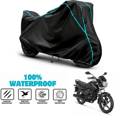 ANTHUB Waterproof Two Wheeler Cover for Hero(Passion, Black)