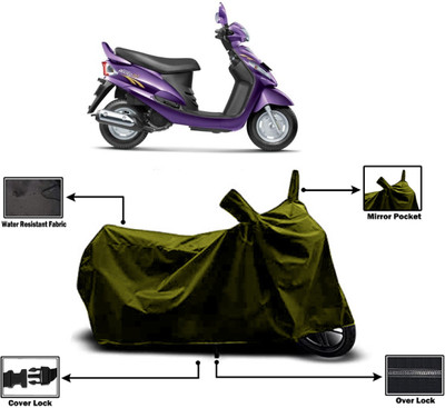 Amexride Two Wheeler Cover for Mahindra(Rodeo RZ, Green)
