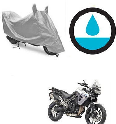 DeepShakshi AUTOMOTIVE Waterproof Two Wheeler Cover for Triumph(Tiger 800 XR, Silver)