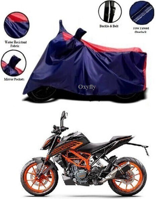 OXYFLY Waterproof Two Wheeler Cover for KTM(125 Duke BS6, Blue, Red)