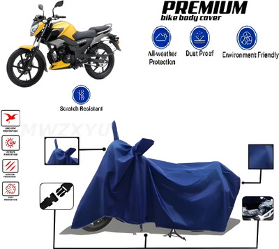 smwzxyu Waterproof Two Wheeler Cover for TVS(RC125 BS6, Clear, Blue)