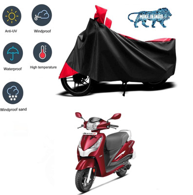 smwzxyu Waterproof Two Wheeler Cover for Hero(Red, Black)