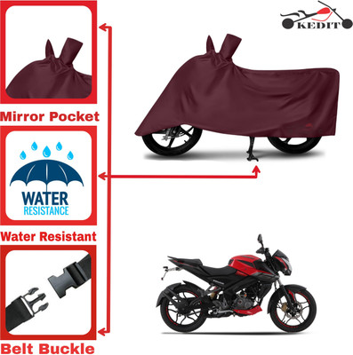 KEDIT Two Wheeler Cover for Bajaj(Pulsar NS-160 BS6, Maroon)