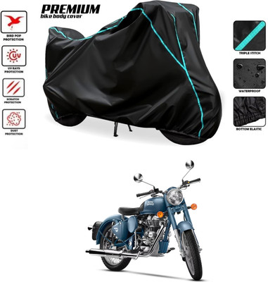 PAGORA Waterproof Two Wheeler Cover for Royal Enfield(Classic Squadron, Black)