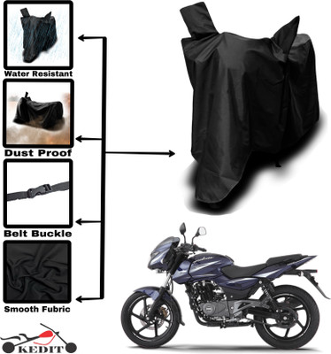 KEDIT Two Wheeler Cover for Bajaj(Pulsar 150 DTS-i, Black)
