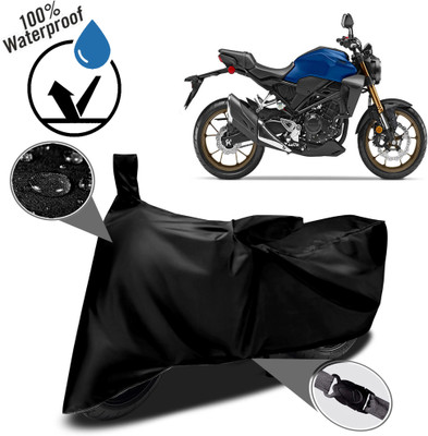 ROYAL AUTO MART Waterproof Two Wheeler Cover for Honda(CB300R, Black)