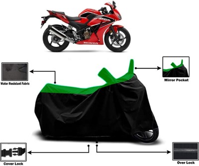 Amexride Two Wheeler Cover for Honda(CBR300R BS6, Green)