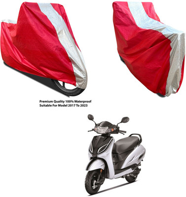 AutoGalaxy Waterproof Two Wheeler Cover for Honda(Activa 6G, Silver, Red)