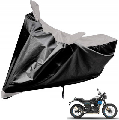 Auto Hub Two Wheeler Cover for Royal Enfield(Silver)