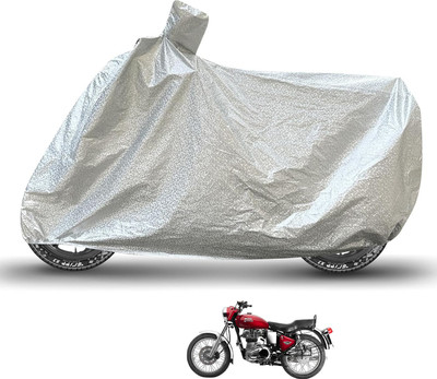 Caronix Waterproof Two Wheeler Cover for Royal Enfield(Bullet Electra Twinspark, Silver)