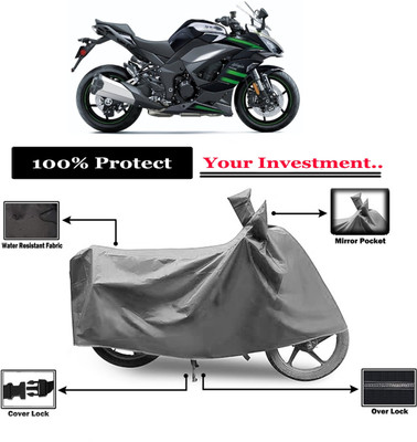 Amexride Two Wheeler Cover for Kawasaki(Ninja 1000 BS6, Grey)