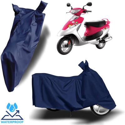 Autoinnovation Waterproof Two Wheeler Cover for TVS(Scooty Pep Plus, Blue)