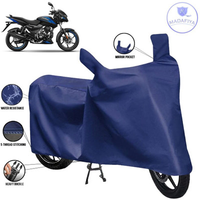 MADAFIYA Waterproof Two Wheeler Cover for Bajaj(Pulsar 125, Blue)