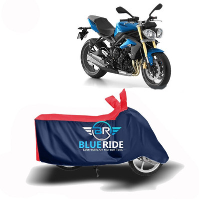 Mdstar Waterproof Two Wheeler Cover for Triumph(Street Triple, Red, Blue)