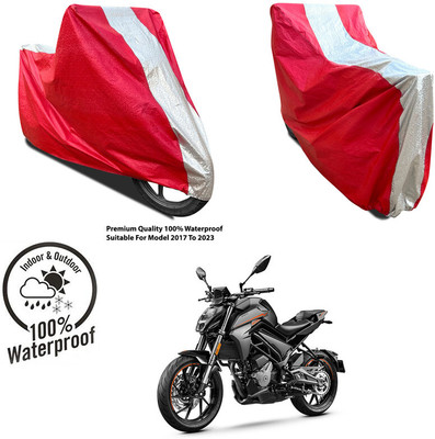 AutoGalaxy Waterproof Two Wheeler Cover for Honda(SP 125, Silver, Red)