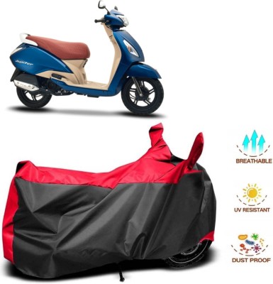 HWSXQAE Waterproof Two Wheeler Cover for Universal For Bike(Jupiter 125, Red, Black)