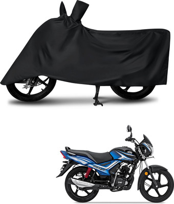 DeepShakshi AUTOMOTIVE Waterproof Two Wheeler Cover for TVS(Star City Plus, Black)