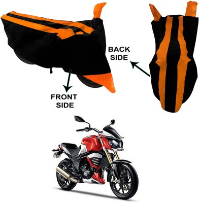 AutoTiger Two Wheeler Cover for Mahindra(MOJO XT 300, Black, Orange)