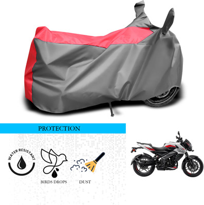 ANTHUB Waterproof Two Wheeler Cover for Bajaj(Pulsar 200, Grey, Red)